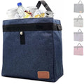 CP CLEVER PINKPHIN Car Trash Can Hanging for Headrest, Extra Large Waterproof Auto Garbage Bag Organizer, Collapsible Vehicle Waste Bin (Navy Blue)