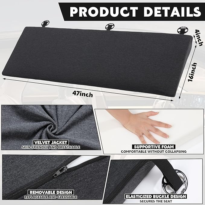 BALAPET Car Seat Wedge Cushion Car Back Seat Gap Filler is Used to Fill The Rear Seat of The Car to Adjust The Flatness of The Seat,Comfortable to Sleep, Suitable for Car Backseats,Truck Trunks,Camp