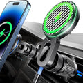 Qifutan for 15W Magsafe Car Mount Charger No Blocking of Air Vent Wireless Car Charger Automotive Accessories Magnetic Phone Holder for Car Fits for iPhone 15 14 13 12 Pro Max Android Smartphone
