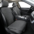 XZPILINA Breathable Car Seat Cover,Luxury Front Seat Cover,Durable and Non Slip,Polyester Silk Material, Universal Car Seat Cushion,Suitable for All Seasons,Airbag Compatible. (Black，2PCS)