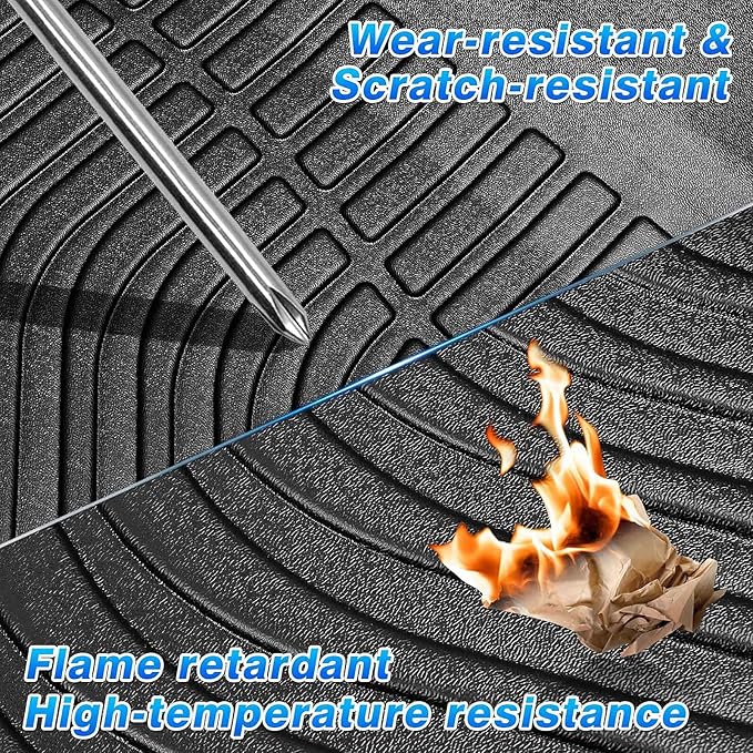 Cartist Floor Mats Fits for Ford Ranger 2019 2020 2021 2022 2023 Accessories All Weather Floor Mat for Ranger Super Crew Floor Liner Heavy Duty Black