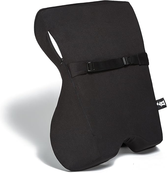 Castle Knight Soft Memory Foam Back Cushion - Tapered Support More Foam in The Lower Back and Less Foam in The Middle and Upper Back for Home, Office, Auto, and Travel (Knight Size, Nightfall)