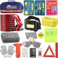 HAIPHAIK Emergency Roadside Kit for Car,Emergency Kits for Vehicles,Jumper Cables headlamps car Glasses Holder,Roadside Emergency Kit Women Men