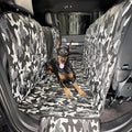 4Knines Dog Floor Hammock For Truck & Crew Cab with Fold Up Seats – Back Seat Pet Cover for Dogs – Compatible with Ford F-150, Ram, GMC, Chevrolet, Toyota Full Size Trucks (Passenger Side Split, Camo)