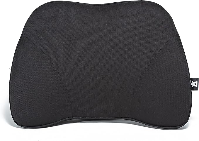 Castle Squire Firm Memory Foam Lower Back Backrest - Dense Foam Padding Lumbar Support Pillow for Home, Office, Auto, and Travel (Squire Size, Nightfall)