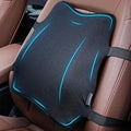 FORTEM Lumbar Support Car Cushion, Memory Foam Back Pillow, Back Rest for Comfort Driving, Adjustable Straps, Washable Cover