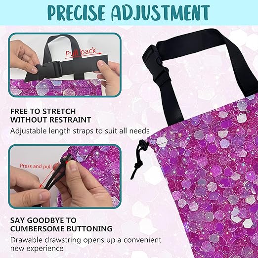 KXWQTRDD Car Garbage Bag Pink and Purple Hexagonal Hanging Canvas Car Trash Bag Drawstring Car Back Seat Organizer for Car Back Front Seat Console with Adjustable Buckle