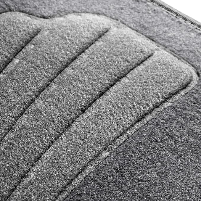 FH Group Car Floor Mats - Carpet Floor Mats for Cars, Universal Fit Automotive Floor Mats, All Purpose Car Floor Mats, Carpet Protector Mat for Most Sedan, SUV, Truck Floor Mats Gray