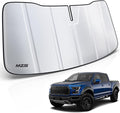 MZS Windshield Sun Shade Compatible with F150 2021-2026, Foldable Truck Sun Shade Shield with Storage Pouch, Front Window Visor Sunshade Accessories for Interior Protector