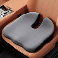 Benazcap Car Seat Cushion - Memory Foam Car Seat Pad - Sciatica & Lower Back Pain Relief - Car Seat Cushions for Driving - Road Trip Essentials for Drivers-Grey