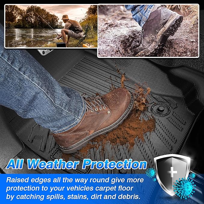 Cartist Floor Mats for Toyota 4Runner 5 Seats 2025 2026 (Not fit Hybrid/EV) All Weather Floor Mat for 4Runner Accessories 6th gen Front & Rear Car Mats Heavy Duty TPE Carpet Protection