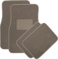 OxGord 4pc Full Set Carpet Floor Mats, Universal Fit Mat for Car, SUV, Van Trucks - Front Rear, Driver Passenger Seat Beige