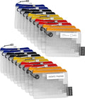 20 - USB Cable Organizer Pouches, Manage Cables, Travel Cable Oranizer, Color Coded with USB Zipper Pulls