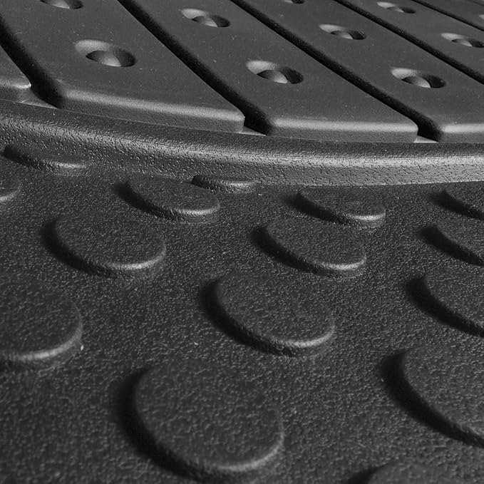 FH Group Automotive Floor Mats Climaproof for All Weather Protection Universal Fit Heavy Duty Rubber fits Most Cars, SUVs, and Trucks (Full Set Trim to Fit) Black