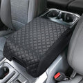 ISSYAUTO Center Console Cover Compatible with 2015-2020 F150, 2017-2022 F250 F350 F450, 2018-2024 Expedition, Leather Armrest Cover Cushion Arm Rest Cover (Bucket Seat Only)