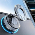 Car Phone Holder for Magsafe, Suction Cup Phone Mount 360° Adjustable Vacuum Magnetic Phone Holder, Cell Phone Holders for Your Car Compatible with iPhone 17 Pro Max 16 15 14 13 12 (Carbon Fiber)