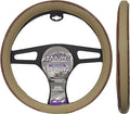 Majic Slip-On Steering Wheel Cover with Double Wood Design 1 ea. (Beige)