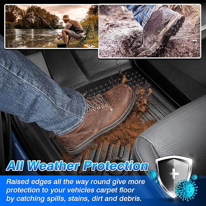 Rav4 Floor Mats - Car Mats for Toyota RAV4 2013-2018, All Weather Floor Mat for Rav4 Accessories, Heavy Duty Rubber Mats, Car Accessories