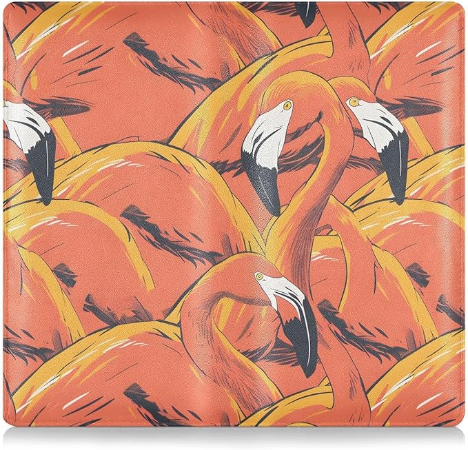 ALAZA Flamingo Pattern Car Registration and Insurance Card Holder Vehicle Glove Box Car Organizer Driver License Documents Holder Waller Case Organizers