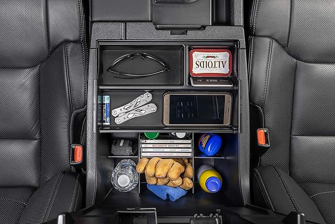 Vehicle OCD - Center Console Organizer Tray for Toyota Tundra (2007-2021) / Toyota Sequoia (2008-2022) - Made in USA - SLX125