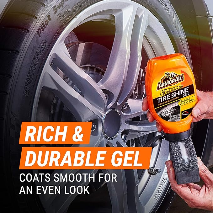 Armor All Extreme Tire Shine Gel, Tire Shine for Restoring Color and Tire Protection, 18 Fl Oz (Pack of 2)