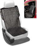Zento Deals Bead Seat Cover Black Royal Wood Massage Cool Premium Comfort Cushion- Reduces Fatigue The Car or Truck or Your Office Chair