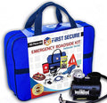 Car Emergency Kit with Air Compressor, Jumper Cables, First Aid, Tow Strap, Tire Gauge, Headlamp – Roadside Safety Kit for Women, Men, Teens