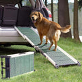 Dog Ramp for Car - Stable Anti-Slip Dog Car Ramp for Large Dogs - 63" Long & 15" Wide - 250LBS Capacity - Telescoping Pet Ramp - Lightweight - Reflective Sides - Fixing Clip - Forest Green