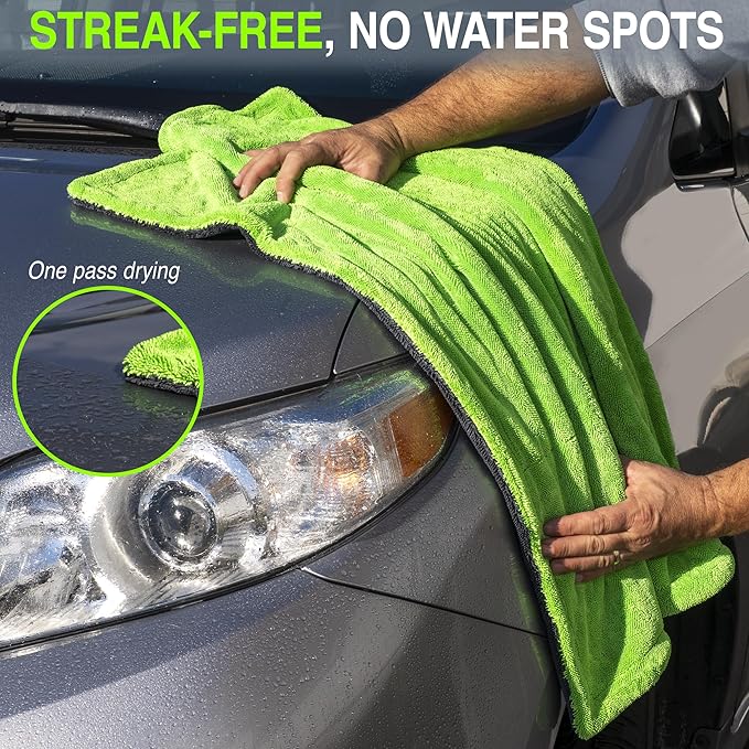 Cilajet Car Care Extreme Oversized Microfiber Car Wash Drying Towel, Paint Safe, Scratch Free, and Lint Free Car Towel, 36"x24"