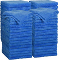 Shimeyao 30 Pcs 16 x 16 Inch Edgeless Microfiber Plush Towels for Cars Detailing Drying Wash Polishing Absorbent Cleaning Cloths, 500 GSM (Dark Blue)