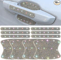 10 pcs Bling Diamond Car Door Handle Stickers, Bling Car Accessories for Women, Universal Rhinestone Crystal Glitter Door Handle Protector Stickers and Decals, Scratch Safety Reflective (Colorful)