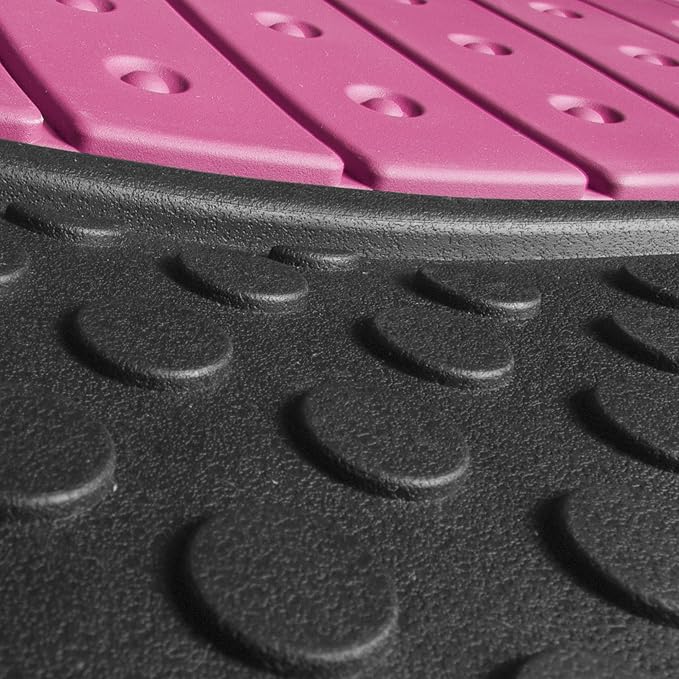 Automotive Floor Mats Pink Climaproof for All Weather Protection Universal Fit Heavy Duty Rubber fits Most Cars, SUVs, and Trucks (Full Set Trim to Fit) FH Group F11500PINK