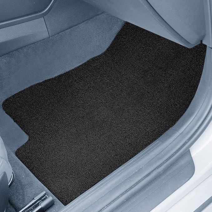 FH Group Car Floor Mats - All Weather Full Set of Black Rubber Floor Mats for Cars, Ultra DIY Waterproof, Trimmable Automotive Floor Mats for Sedan, Van, SUVs and Truck Floor Mats