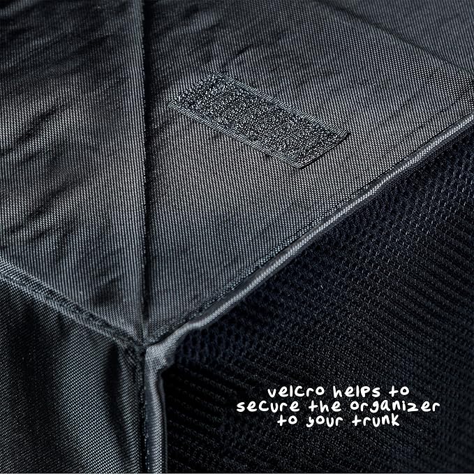 Honey-Can-Do SFT-01166 Soft Storage Chest, Black Folding Car Trunk Organizer